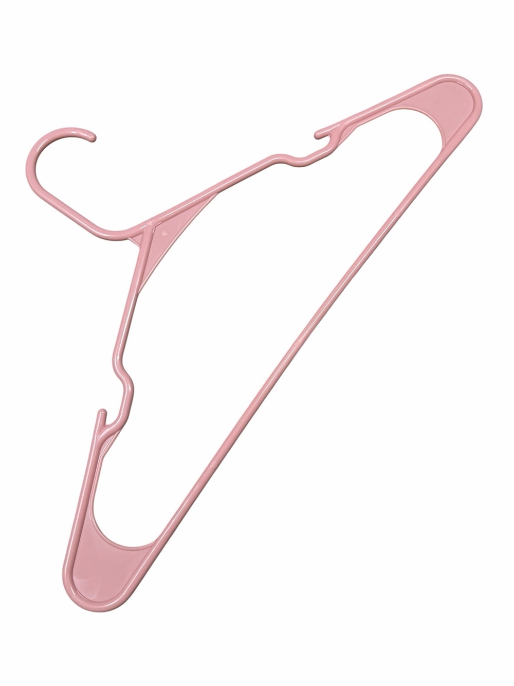 Lot of 50 Mainstays Plastic Notched Adult Hangers in Pearl Blush - Picture 4 of 8